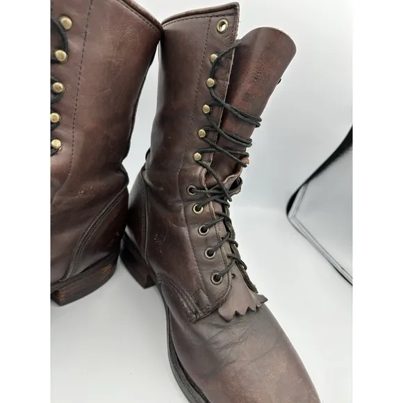 Georgia Boot Waterproof Lace Logger Work Boot Brown Size Men's 10.5 W