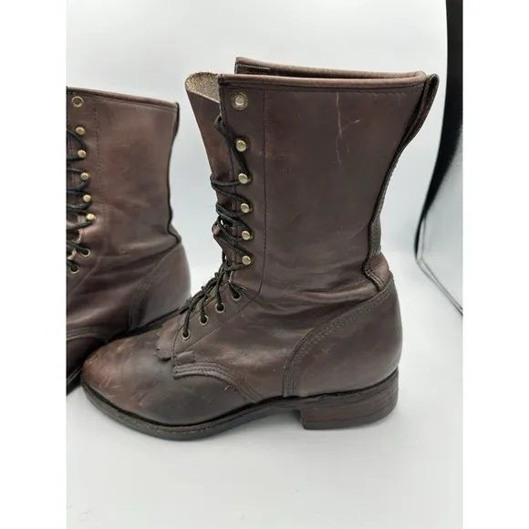 Georgia Boot Waterproof Lace Logger Work Boot Brown Size Men's 10.5 W