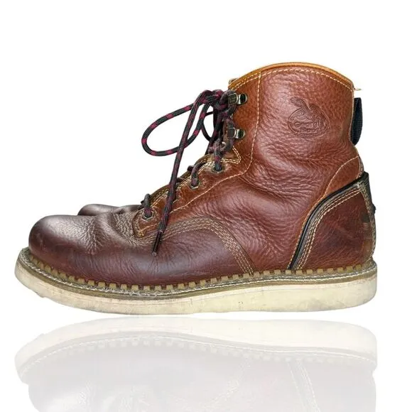 Georgia Boot Wedge Work Boots Mens 10.5 Brown Leather Electrical Hazard‎ Safety
