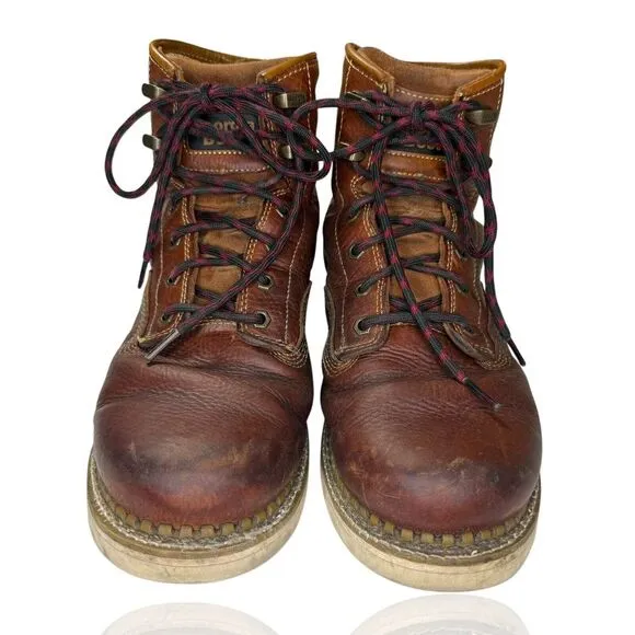 Georgia Boot Wedge Work Boots Mens 10.5 Brown Leather Electrical Hazard‎ Safety