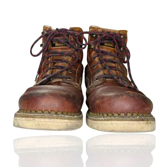 Georgia Boot Wedge Work Boots Mens 10.5 Brown Leather Electrical Hazard‎ Safety