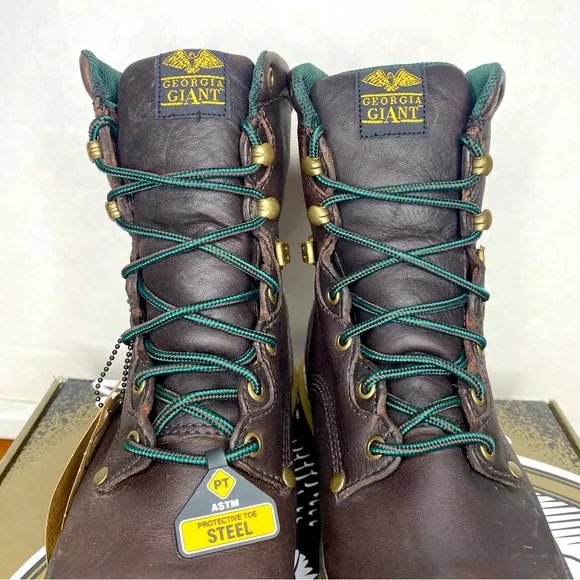 Georgia Giant Steel Toe Work Boots G8374 Size: 9 Wide