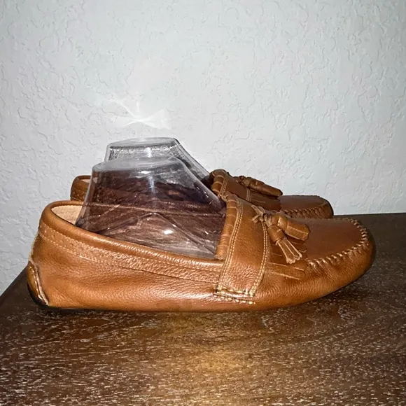 G.H. Bass &amp; Co. Slip On Leather Tassel Driver Loafer Shoes
