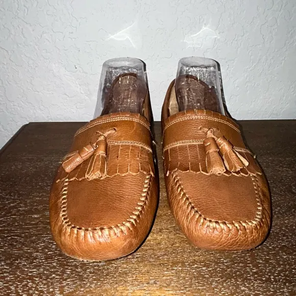 G.H. Bass &amp; Co. Slip On Leather Tassel Driver Loafer Shoes