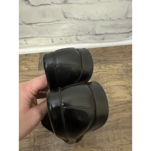 G.H. Bass Weejuns Men’s 7D Logan Flat Strap Black Penny‎ Loafer Leather Shoe