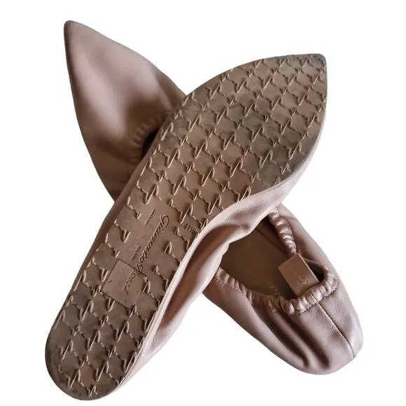 Gianvito Rossi Peach Leather Ballet Flat (EUR 41.5)