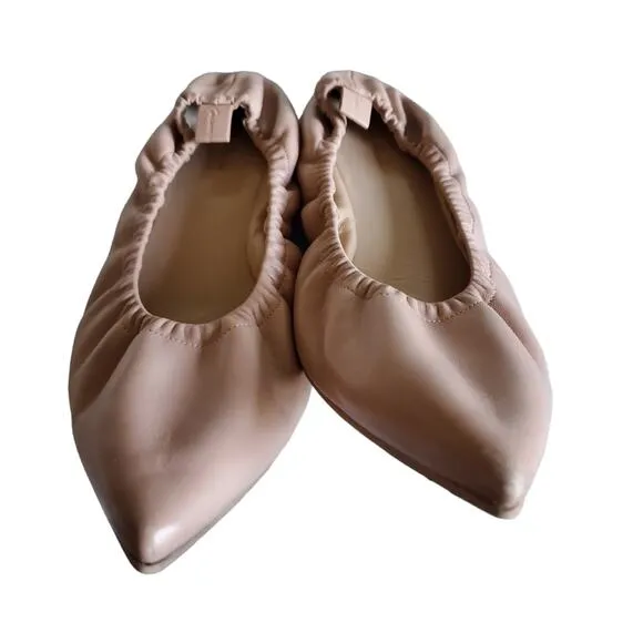 Gianvito Rossi Peach Leather Ballet Flat (EUR 41.5)