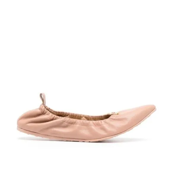 Gianvito Rossi Peach Leather Ballet Flat (EUR 41.5)
