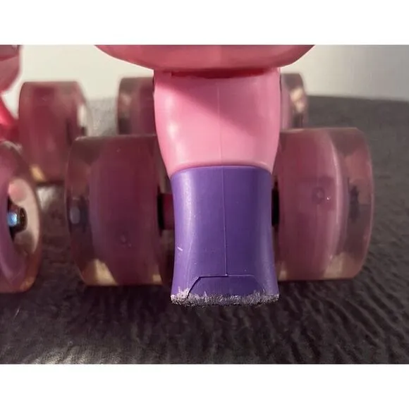 Girls Nattork Pink Adjustable Roller Skates Size 1Y-4Y
