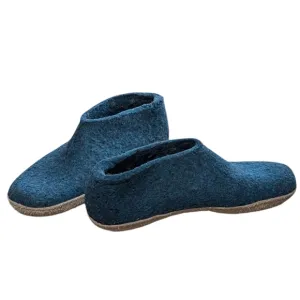 Glerups wool shoe size 41/ 10 leather sole slipper moccasin eco friendly natural