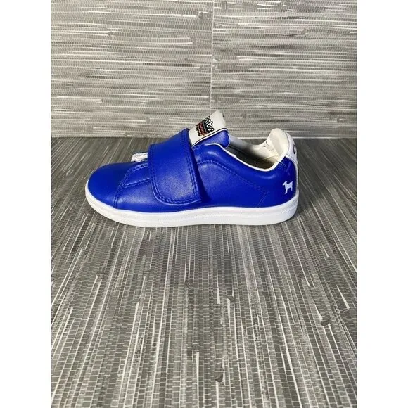 Goats Boy's Combo 573‎ Sneakers Shoes Blue Leather Hook &amp; Loop 12.5 New