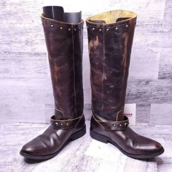 Golden Goose Kate Distressed Leather Knee High Boot Browns sz 36 Women's sz 6