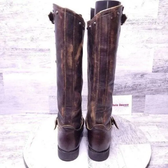 Golden Goose Kate Distressed Leather Knee High Boot Browns sz 36 Women's sz 6
