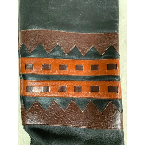 Gorgeous Genuine Leather Cowgirl Boots Made In Portugal Size 5