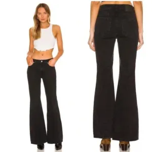 GRLFRND Black The Stella Low Rise Ultra Flare Jeans