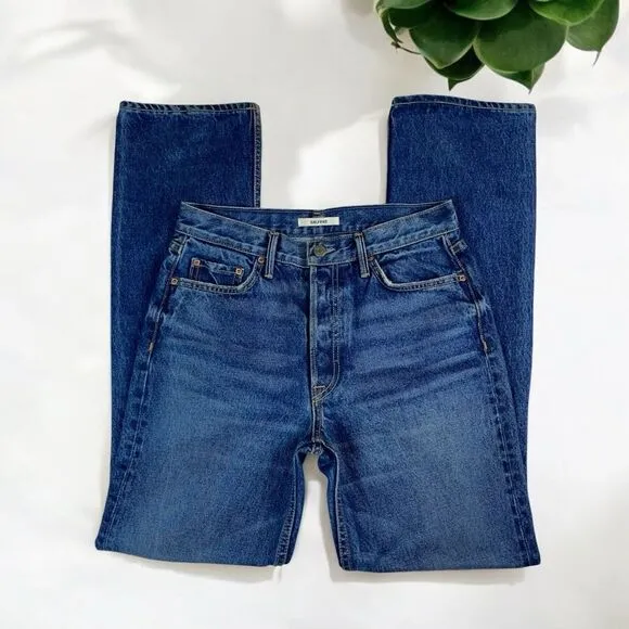 GRLFRND Sunny High-Rise Straight-Leg Jeans