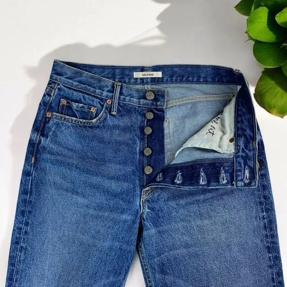 GRLFRND Sunny High-Rise Straight-Leg Jeans