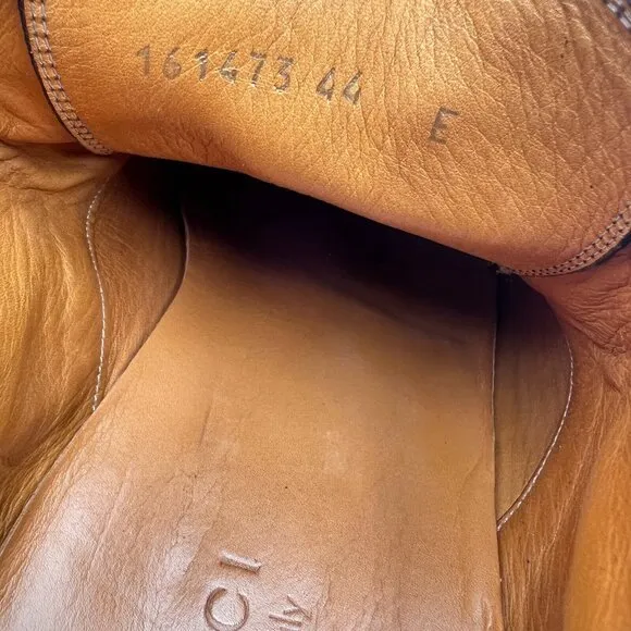 Gucci GG Monogram Embossed Men Size EU 44 E US 10.5 Brown Leather Chukka Boot
