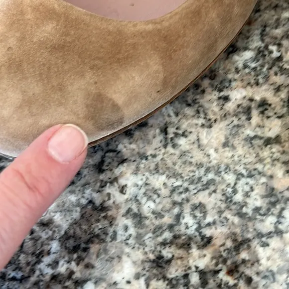 Gucci Suede Dahlia Bamboo Heels
