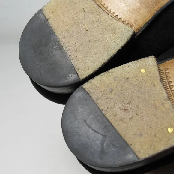 GUCCI Women's Black Suede Leather Flat Loafers 5.5