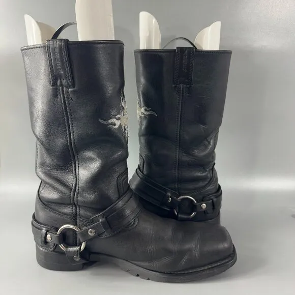 Harley-Davidson Boots: Men's Slip-On Motorcycle Boots, Size USA 10