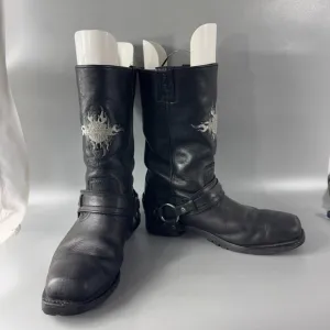 Harley-Davidson Boots: Men's Slip-On Motorcycle Boots, Size USA 10