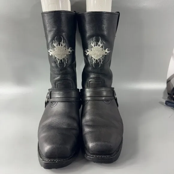 Harley-Davidson Boots: Men's Slip-On Motorcycle Boots, Size USA 10