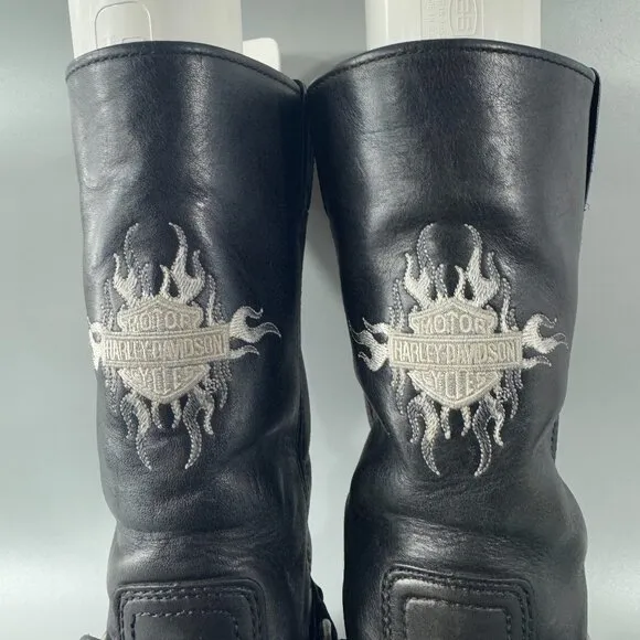 Harley-Davidson Boots: Men's Slip-On Motorcycle Boots, Size USA 10
