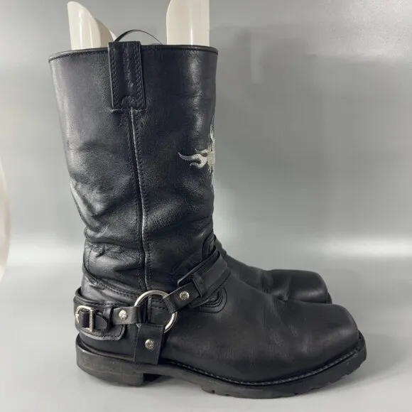 Harley-Davidson Boots: Men's Slip-On Motorcycle Boots, Size USA 10