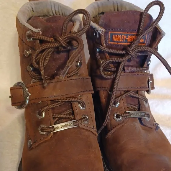 Harley-Davidson  Brown Leather Boots Women's Size 9