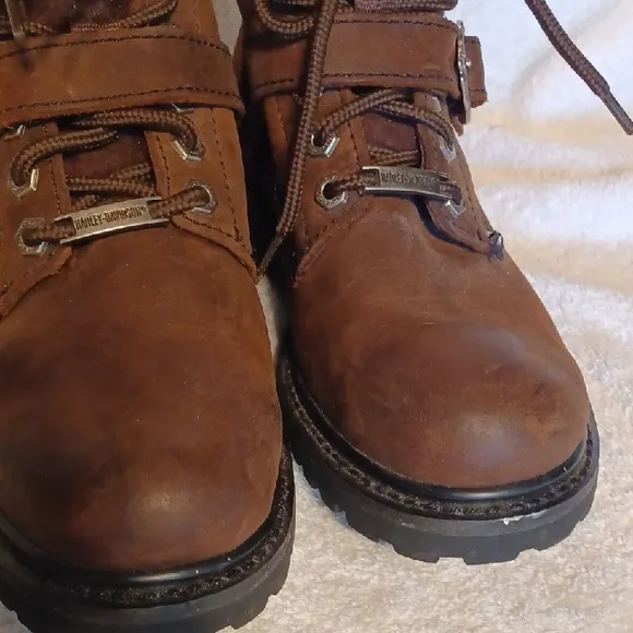 Harley-Davidson  Brown Leather Boots Women's Size 9