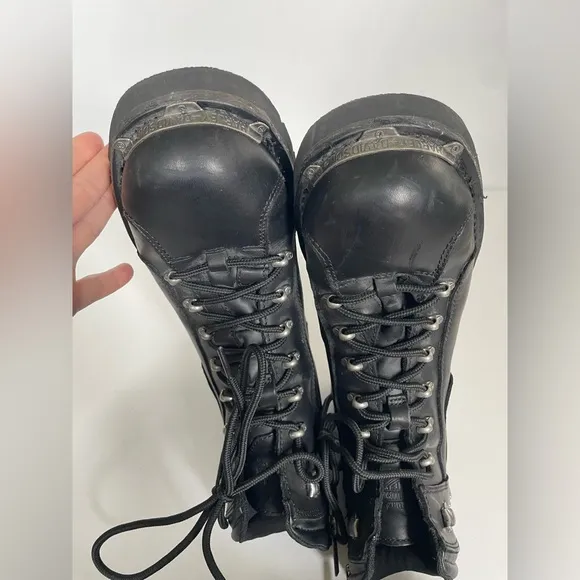 Harley-Davidson electron motorcycle bootsBlack Leather mens 10.5 Rugged Design