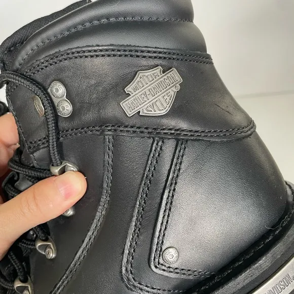 Harley-Davidson electron motorcycle bootsBlack Leather mens 10.5 Rugged Design