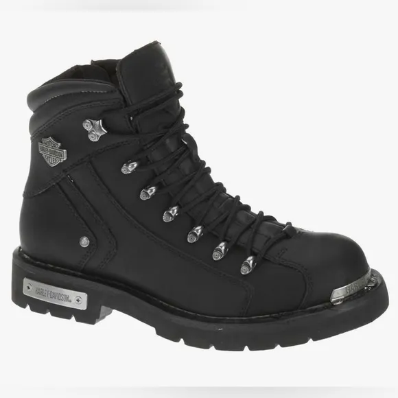 Harley-Davidson electron motorcycle bootsBlack Leather mens 10.5 Rugged Design