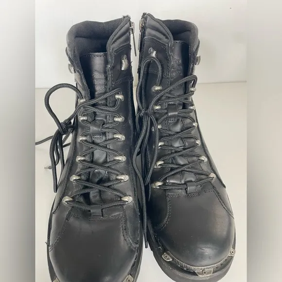 Harley-Davidson electron motorcycle bootsBlack Leather mens 10.5 Rugged Design