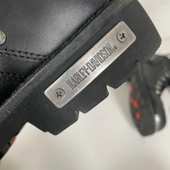 Harley-Davidson electron motorcycle bootsBlack Leather mens 10.5 Rugged Design