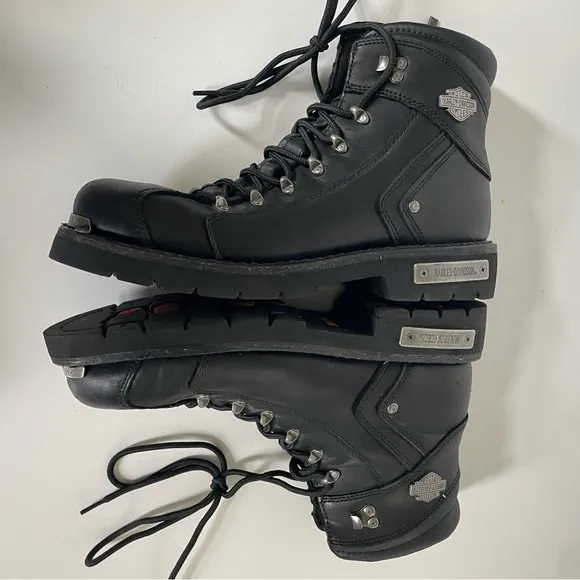 Harley-Davidson electron motorcycle bootsBlack Leather mens 10.5 Rugged Design
