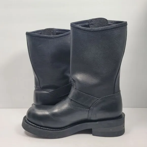 Harley-Davidson Mega Conductor Men's Black Leather Motorcycle Boots US Size 8.5