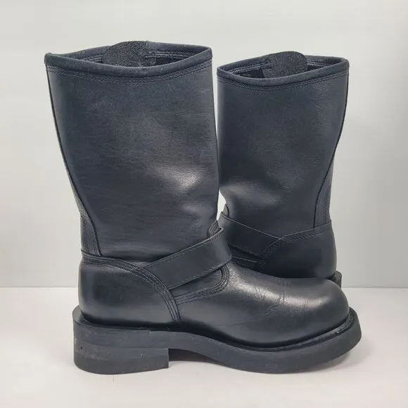 Harley-Davidson Mega Conductor Men's Black Leather Motorcycle Boots US Size 8.5