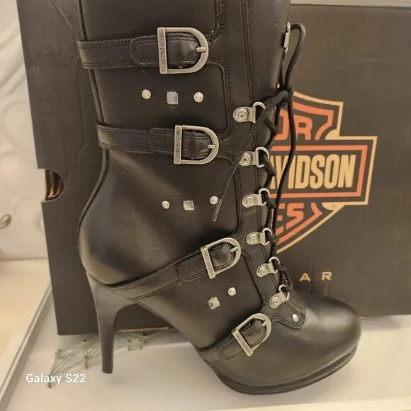 Harley-Davidson Womens Chesterton Black Boots. NIB. Size 9.5