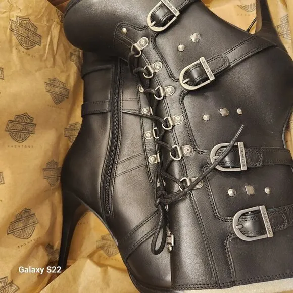 Harley-Davidson Womens Chesterton Black Boots. NIB. Size 9.5
