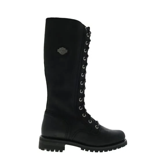 Harley-Davidson Womens Lornell 14&quot; Lace Black Boots (NWT)