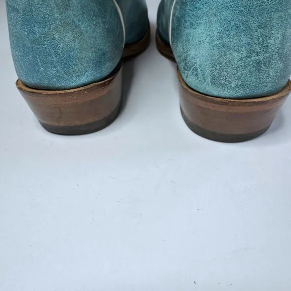 Harley Davidson Womens Size 8 M Turquoise Blue Western Cowboy Cowgirl Boots Moto