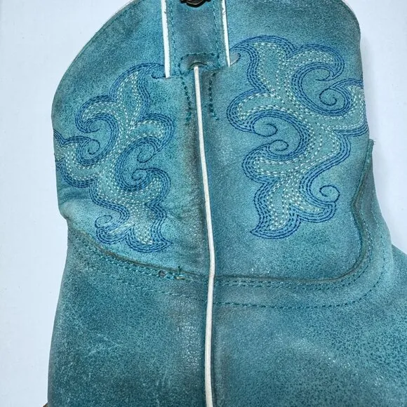 Harley Davidson Womens Size 8 M Turquoise Blue Western Cowboy Cowgirl Boots Moto