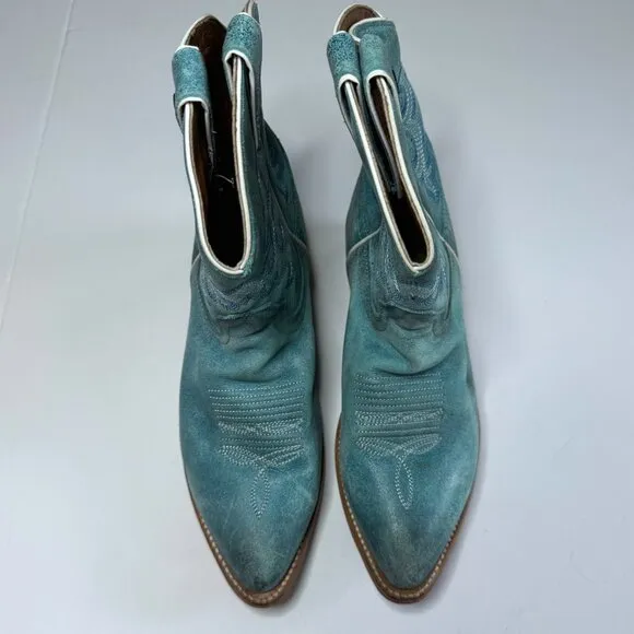 Harley Davidson Womens Size 8 M Turquoise Blue Western Cowboy Cowgirl Boots Moto