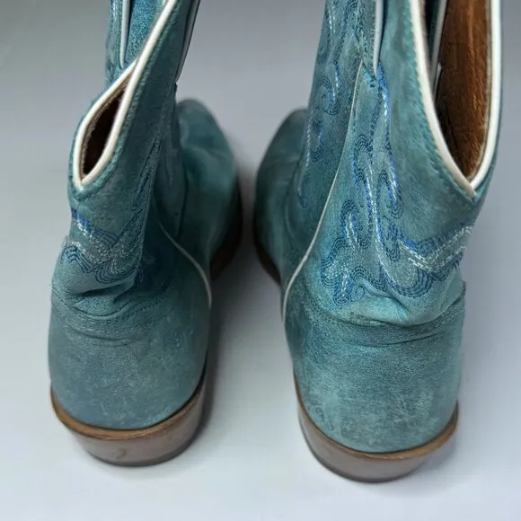 Harley Davidson Womens Size 8 M Turquoise Blue Western Cowboy Cowgirl Boots Moto