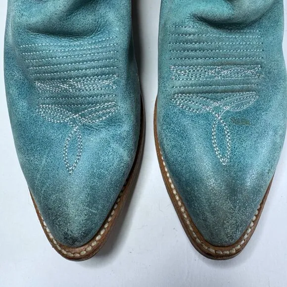 Harley Davidson Womens Size 8 M Turquoise Blue Western Cowboy Cowgirl Boots Moto