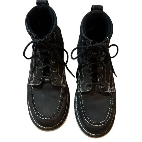 Hawx 6&quot;‎ Grade Work Soft Toe Work Boot Black Men's Size 9D Black