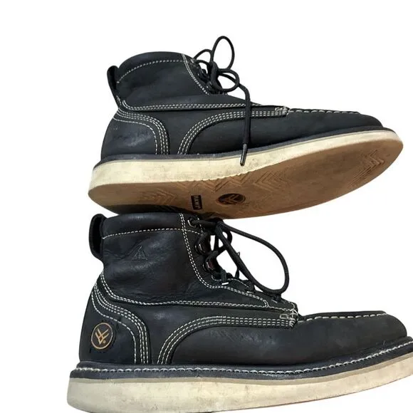 Hawx 6&quot;‎ Grade Work Soft Toe Work Boot Black Men's Size 9D Black