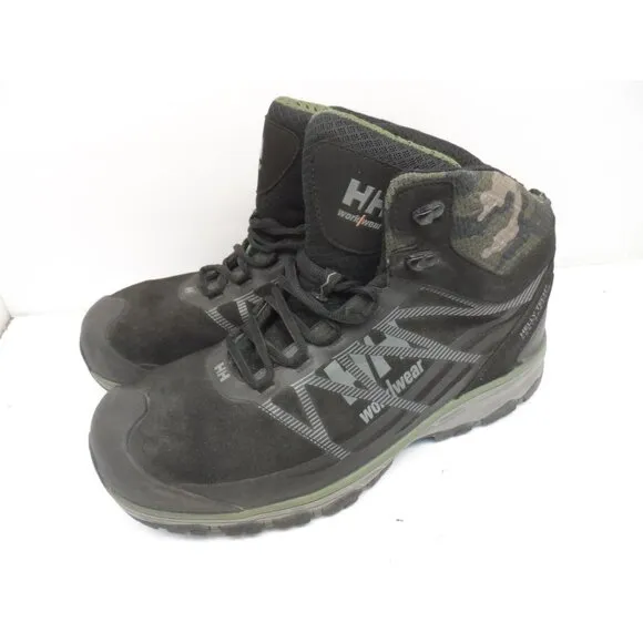 HELLY HANSEN Men's Alum Toe CP Mid-Cut Work Boots HHS191010 Black/Camo Size 12M